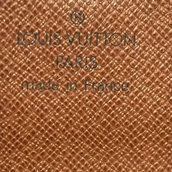 Louis Vuitton Monogram Compact Trifold Wallet Classic Brown Tan LV Logo Pattern - Picture 8 of 11